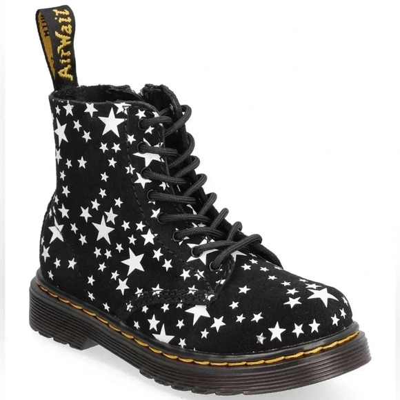 Junior 1460 Pascal Star Suede Lace Up Boots - Picture 3 of 5